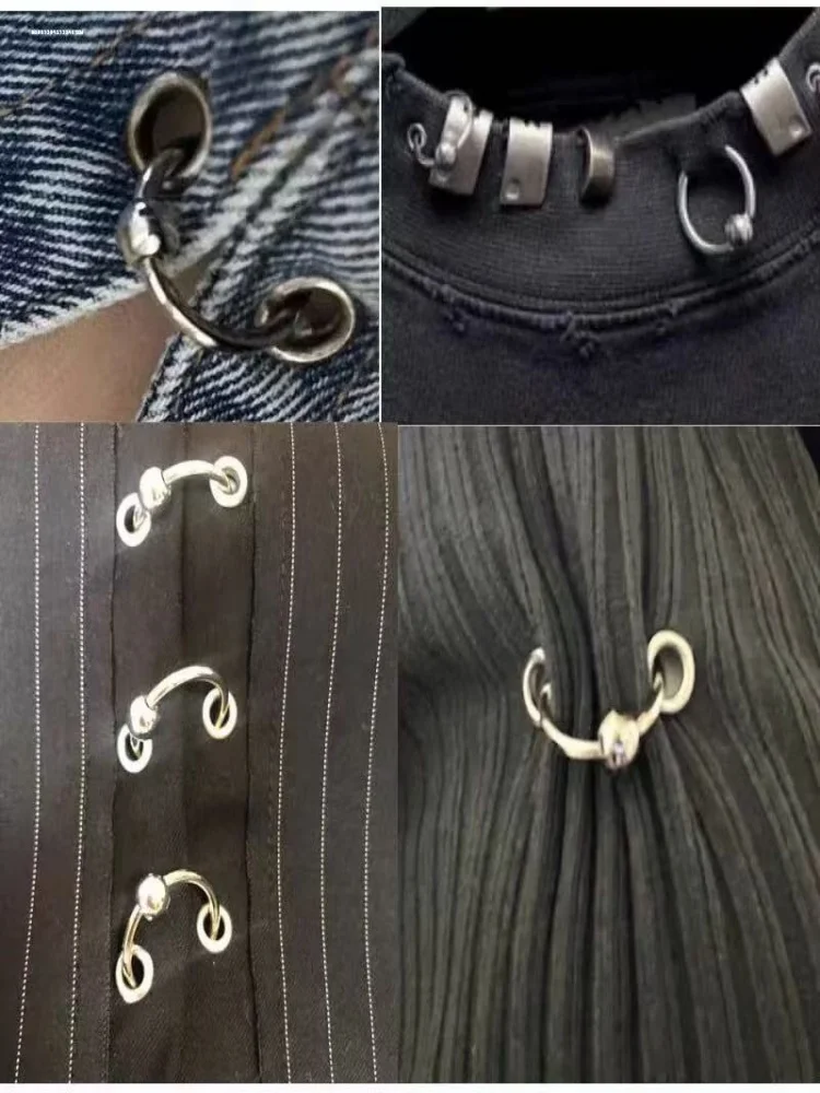 Argent en forme de O Boucle En Métal Détachable Matériel Vêtements Accessoires Costume Chemises Boutons De Manchette Chapeaux Chaussures Décoratif Boucle Ronde