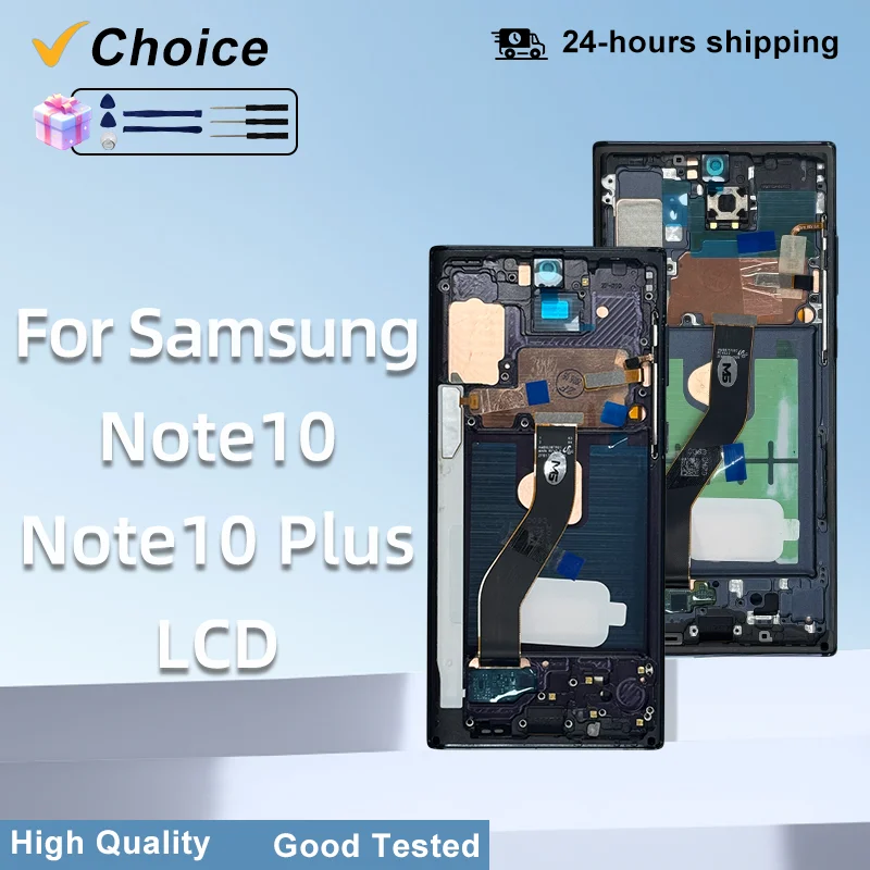TFT For Samsung Galaxy Note 10 Display Screen Replacement Parts For Samsung Note10+ LCD Display Touch Screen Assembly With Frame