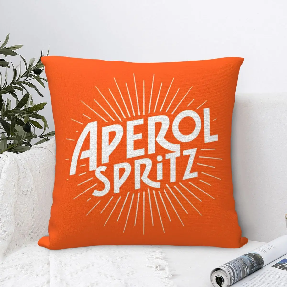 Retro Cocktail Alcohol Drink Bar Square Pillow Case Aperols Spritz Cushion Cover Funny Decor Pillowcase for Home 45x45cm