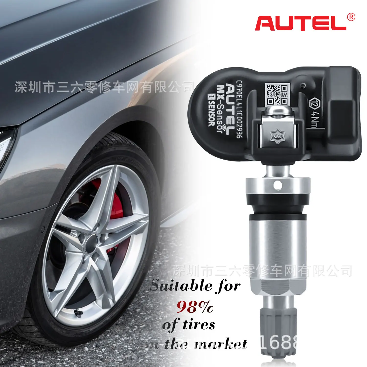 

Autel MX-Sensor 433/315 MHZ 2 IN 1 TPMS Sensor Programmable