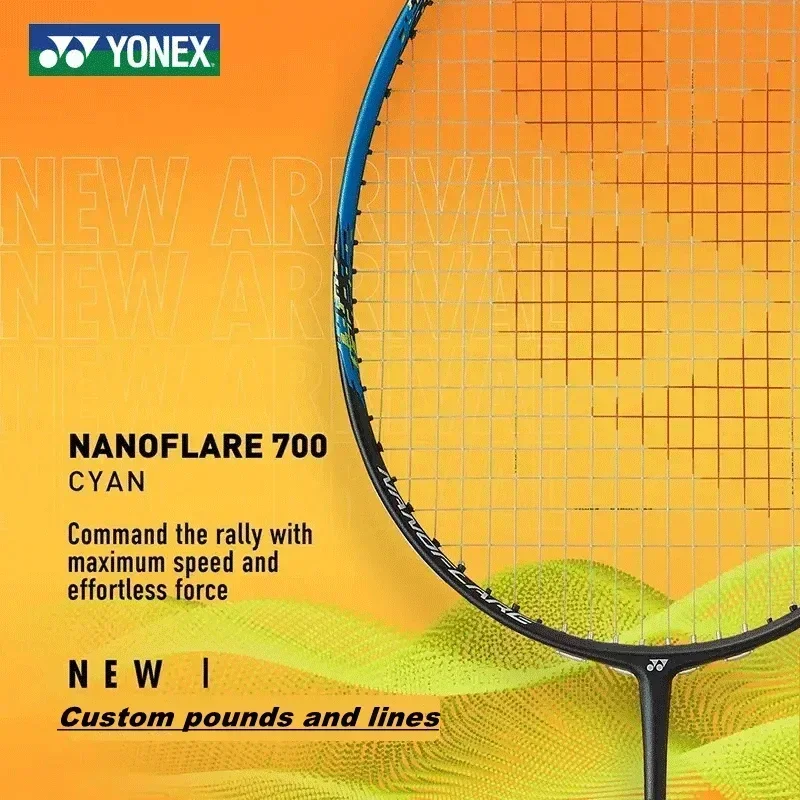 Yonex NF700 Badminton Racket NF800 Pro Professional Badminton Racket Set NANOFLARE Series All-carbon Custom Pounds and String 4U