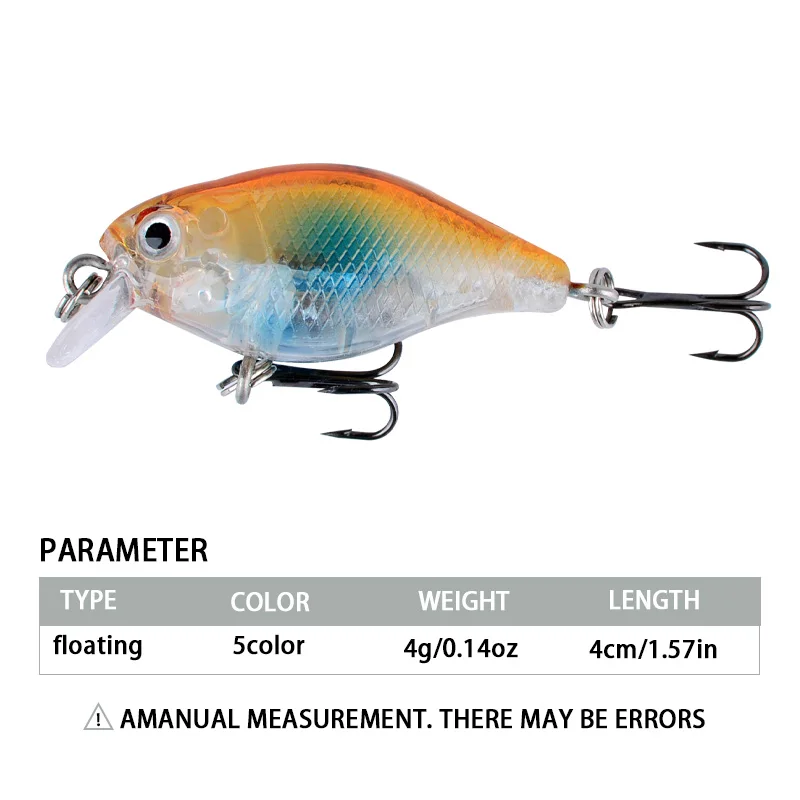 Micro crankbait flotante 4 cm para lubina y trucha – Wobbler cebo duro - imagen 2