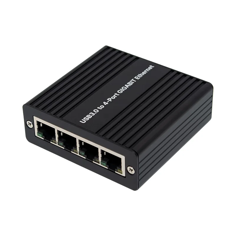 

USB3.0 TO 4 Ports 10/100/1000M Ethernet Controller USB 3.0 to 4 Port Gigabit RJ45 Network Adapter Realtek RTL8153 Chipset