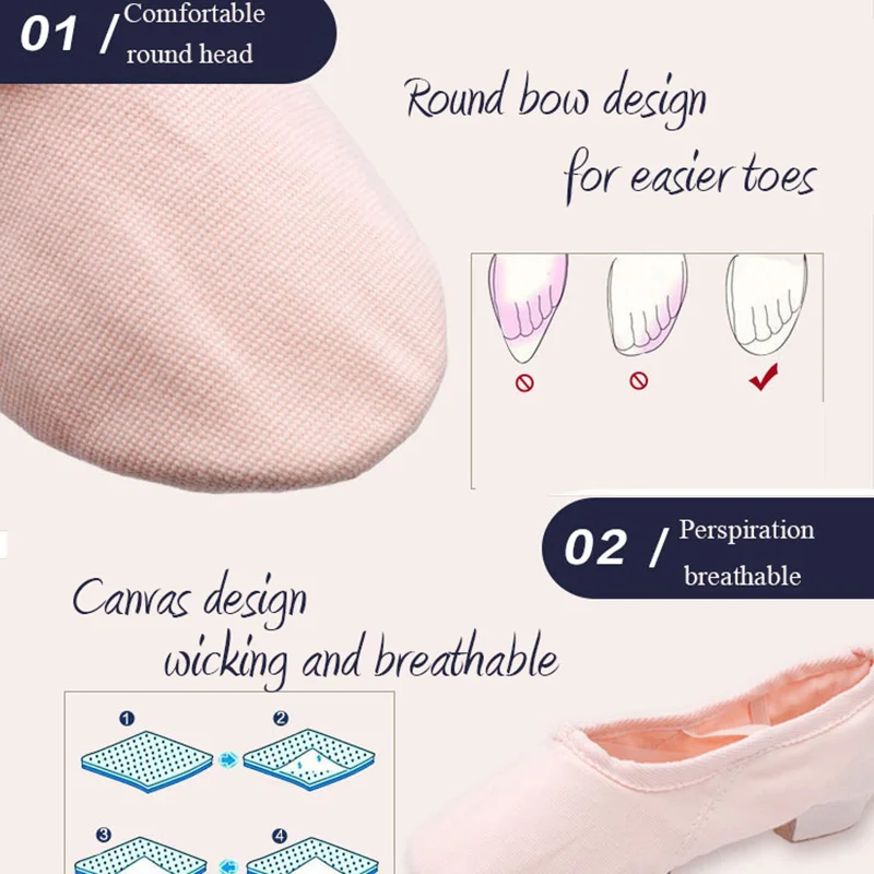 Ballet Dance Shoes Women Teacher Stage Training Shoes Soft Sole Slippers Yoga Practice Shoes Girl's Jazz Dancing Performa Shoes