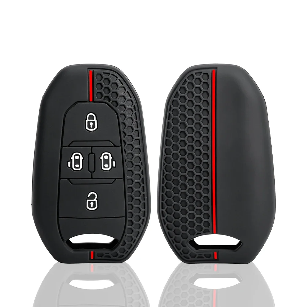 4 button silicone car key cover case for Peugeot Traveller Expert for Citroen Jumpy Dispatch SpaceTourer MPV key