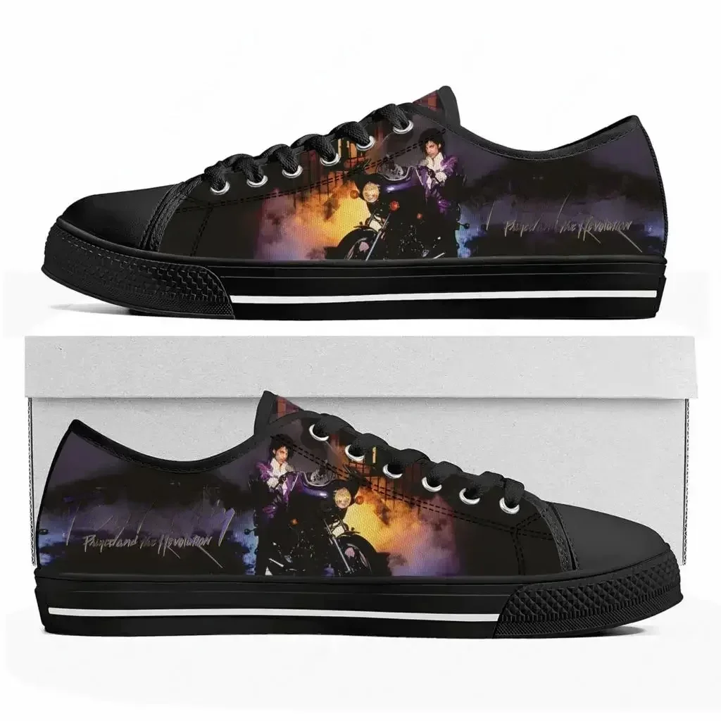 

Кроссовки Prince Rogers Nelson Purple Rain, низкие, высокого качества, для мужчин, женщин и подростков, повседневные, парные, из канваса, на заказ