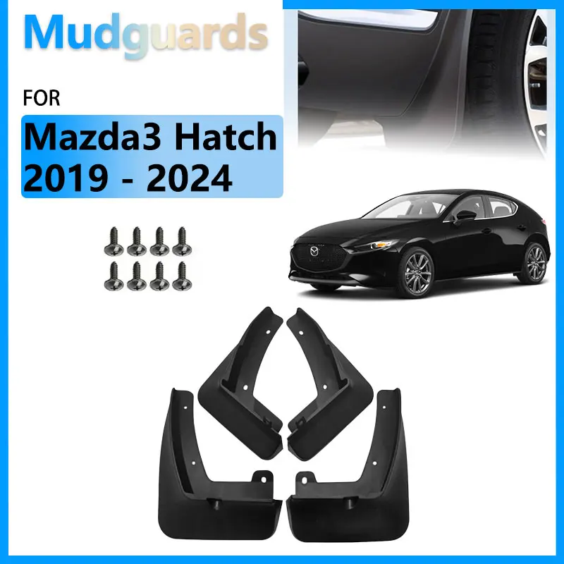 

Mud Flaps For Mazda 3 BP Mazda3 Hatchback 2019 - 2024 Mudguards Front Rear Wheel Splash Guards Fender Parts 2023 2022 2021 2020