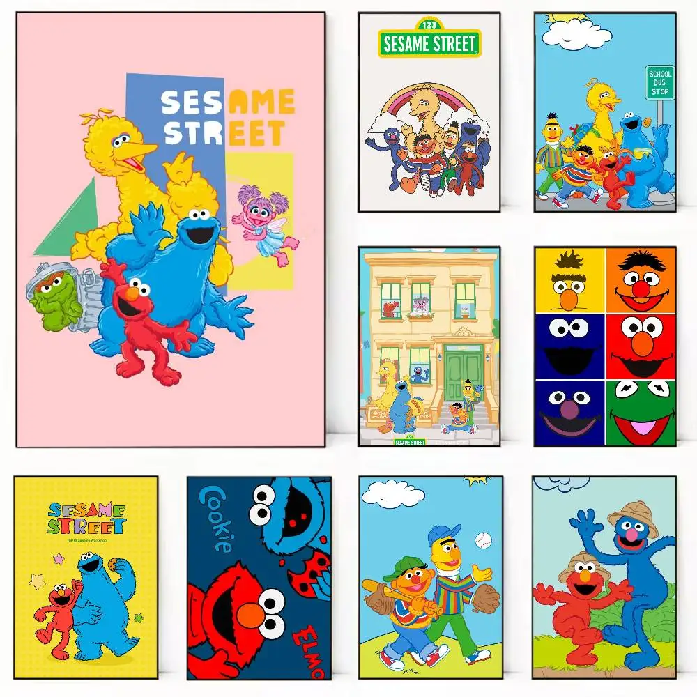

Cartoon S-Sesame Street Poster HD Self Adhesive Waterproof Wall Art Ideal for Home Office Dorm Gift
