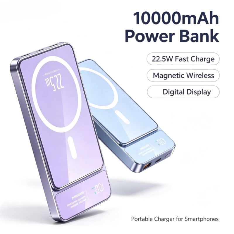 Samsung 10000mAh Magnetic Power Bank 20W Wireless Powerbank Slim Portable Battery Charger for MagSafe iPhone 17 16 15 Samsung 24 23 - Aliexpress Deal