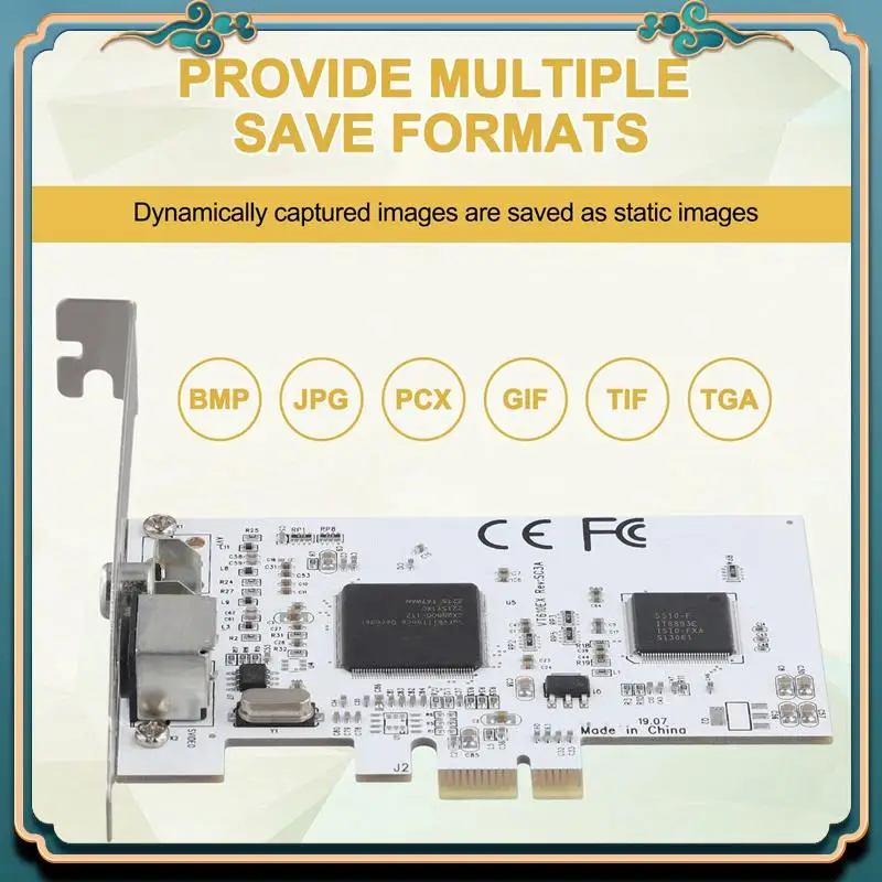 ABJG-4X PCIE Expansion Card PCIE To AV Surveillance HD 640X480 Resolution Video Capture Card Image Capture Card