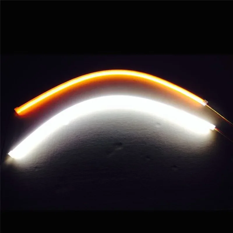 Automotive LED Dual Color Silicone Light Guide Strip Flowing Light Running Horse Light with Flowing Tear Eye Lamp