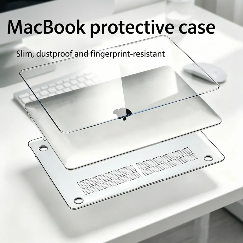 Funda Protectora para MacBook Pro Retina, Compatible con MacBook Pro Retina A1398, 15.4 Pulgadas, Transparente