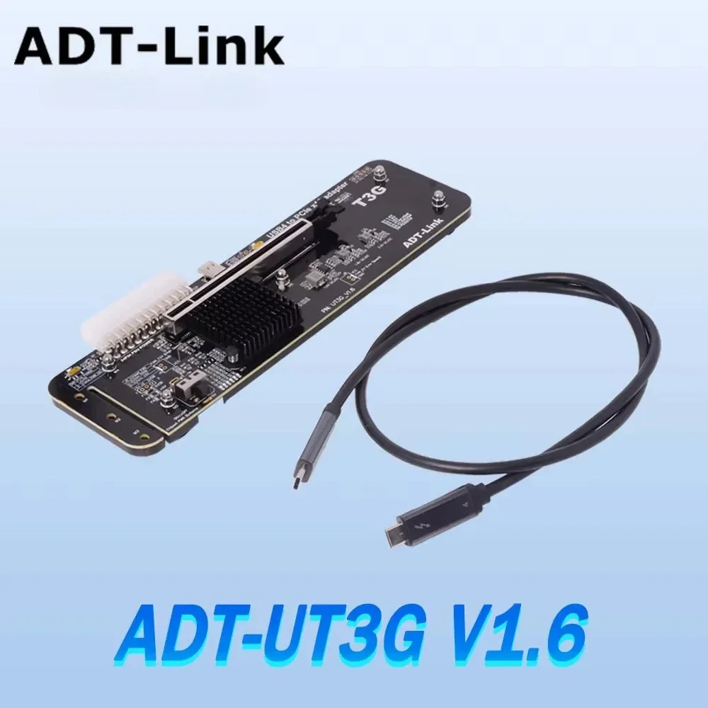 ADT-Link UT3G GPU DOCK External Graphics Cards USB4 to PCIe 4.0 x16 eGPU Adapter for NUC ITX STX Thunderbolt 3/4 Laptop Notebook