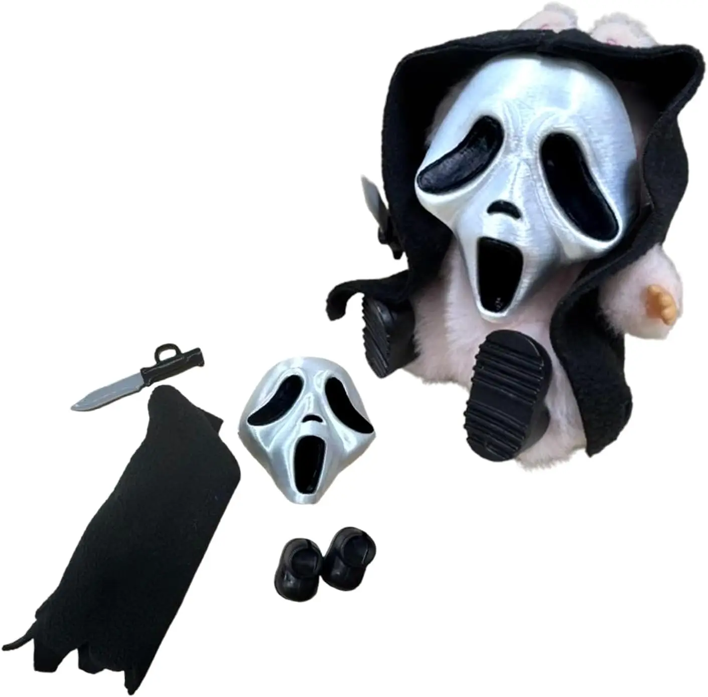 

Одежда для кукол 17 см на Хэллоуин, страшная кукла-маска на Хэллоуин, набор креативных подарков «сделай сам» для кукол 17 см (B)