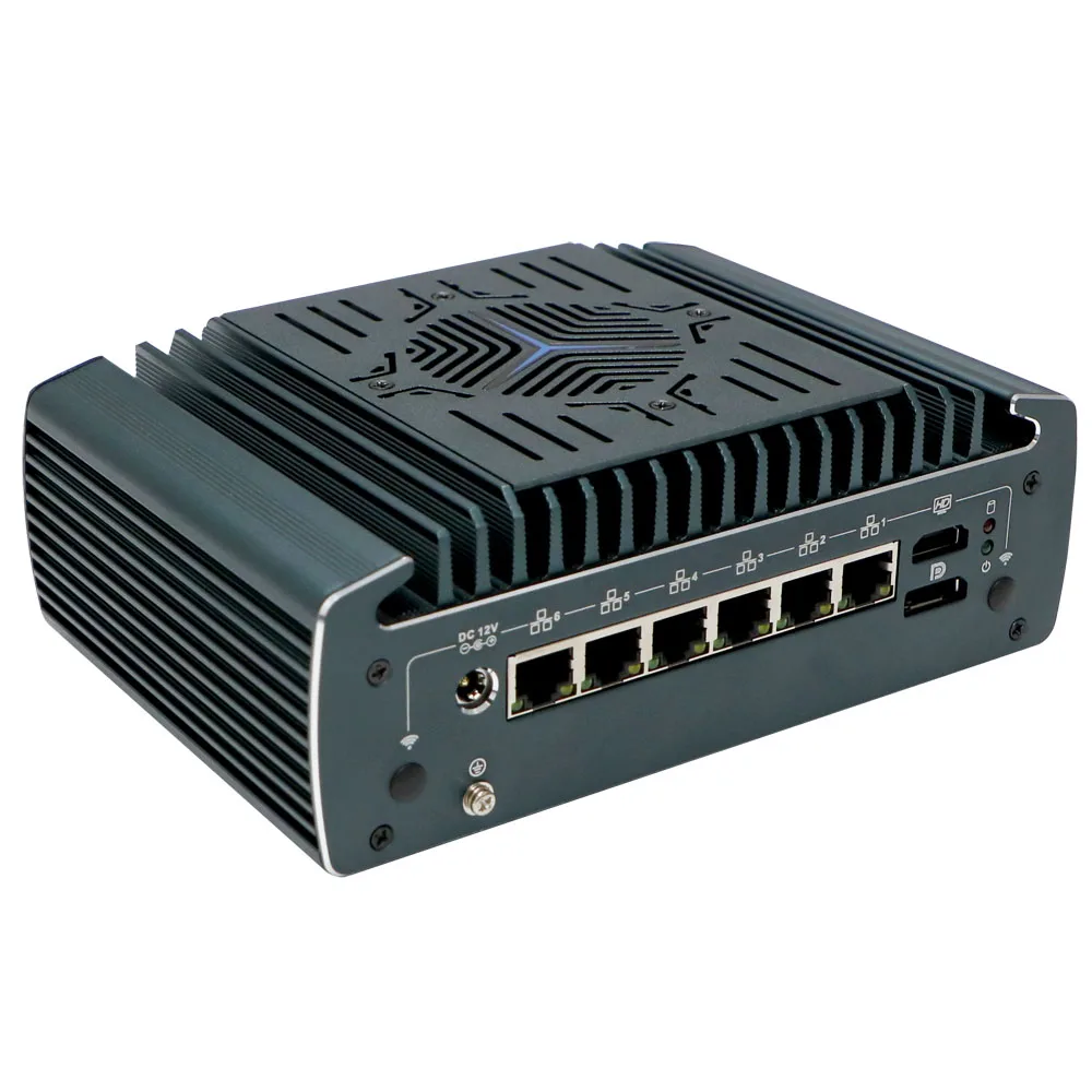 Aparelho firewall roteador macio mini pc intel i5 1235u i7 1255u 6 portas 2.5gbe i225 ddr4 hdmi2 1 dp1 4a suporte opsense pfsense