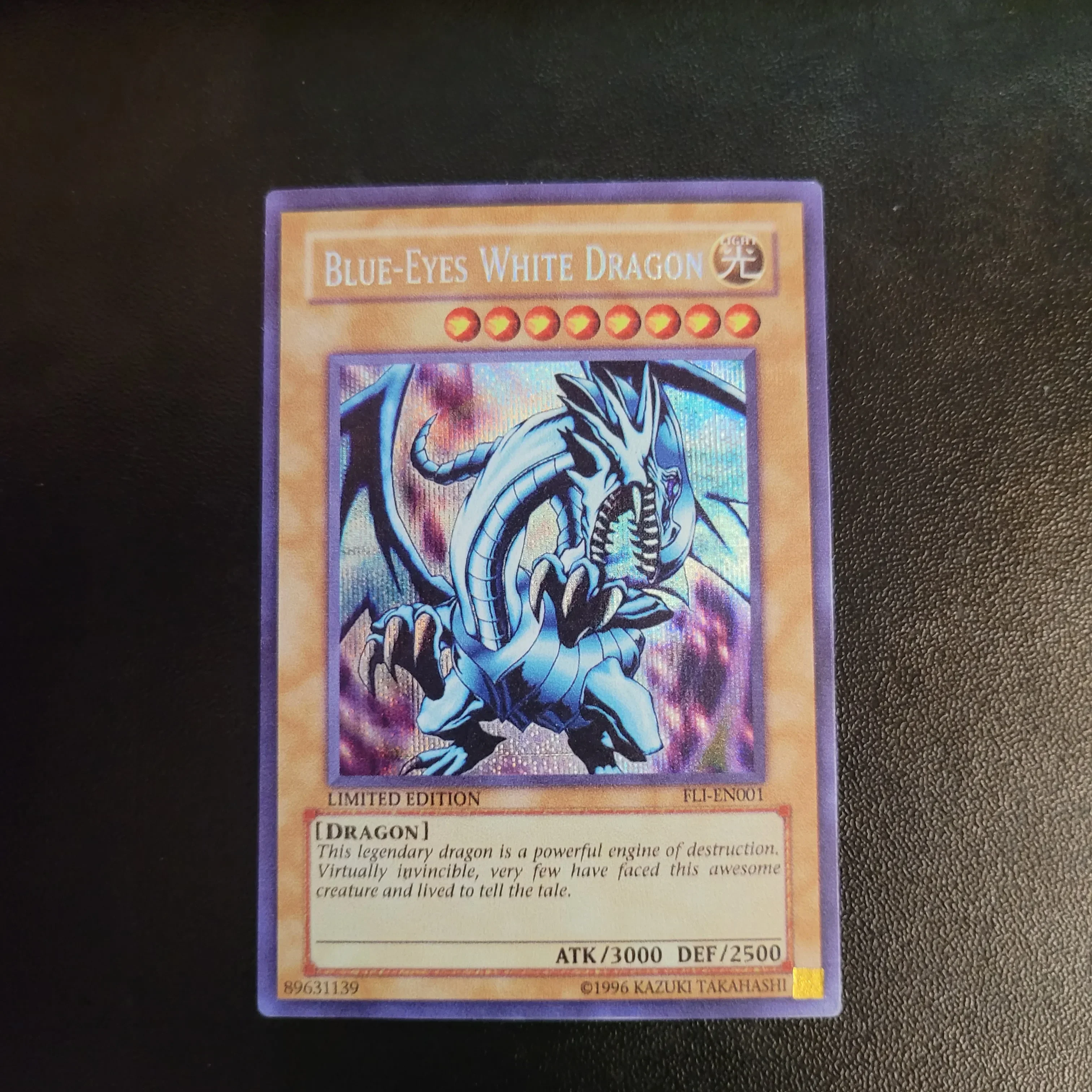 

Yu-Gi-Oh Secret Rare FLI-EN001/ Blue-Eyes White Dragon Children's Gift Collectible Card Toys (Not Original)