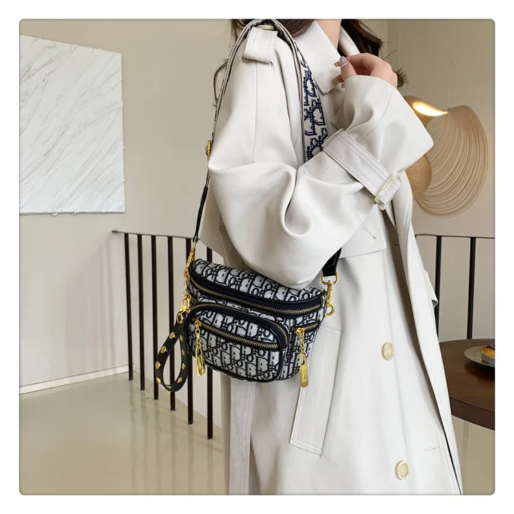 حقيبة خصر مطبوعة عصرية 2022، حقيبة كروس وحقيبة كتف قابلة للتحويل، محفظة هوبو مستوحاة، حقيبة صغيرة المفضلة للفتيات #6