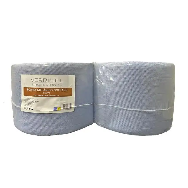 Bobina mecánico Industrial Laminado Verdimill Profesional, 3 capas, Fardo de 2 rollos, 2.55kilos, 623 servicios