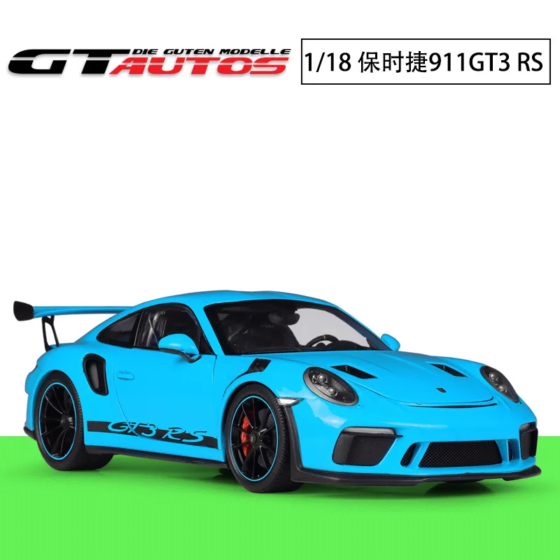 Welly GTA1:18 Porsche 911 GT3 RS Sports Car Simulation Alloy Finished Car Model Collection Gift For Children Brithday Presents