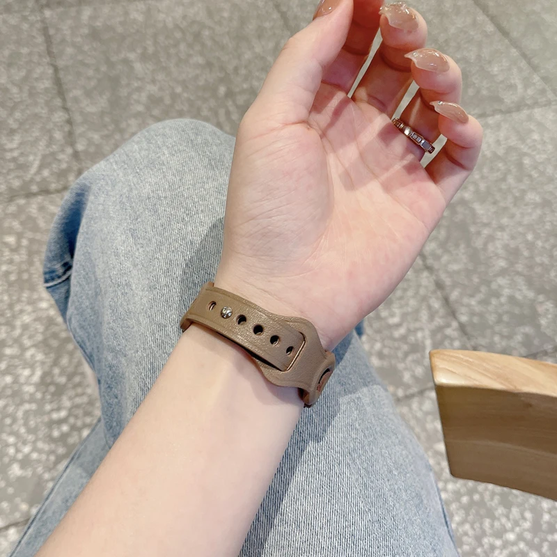 Genuine Leather Strap For Apple Watch band 44mm 40mm 42mm 38mm 44 45mm 2022 Belt Correa Bracelet Iwatch Series 4 5 6 7 45mm 41mm