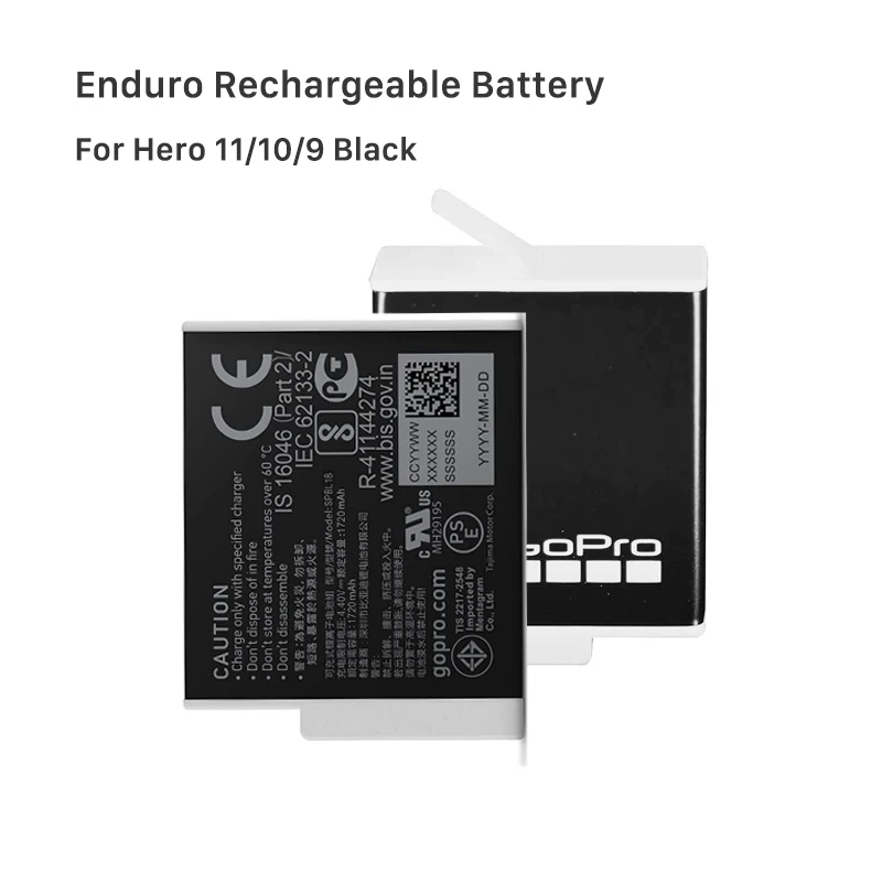 New and Original Enduro Rechargeable Battery FOR GoPro Hero12 11 10 9 Action Camera Repair Accessory
