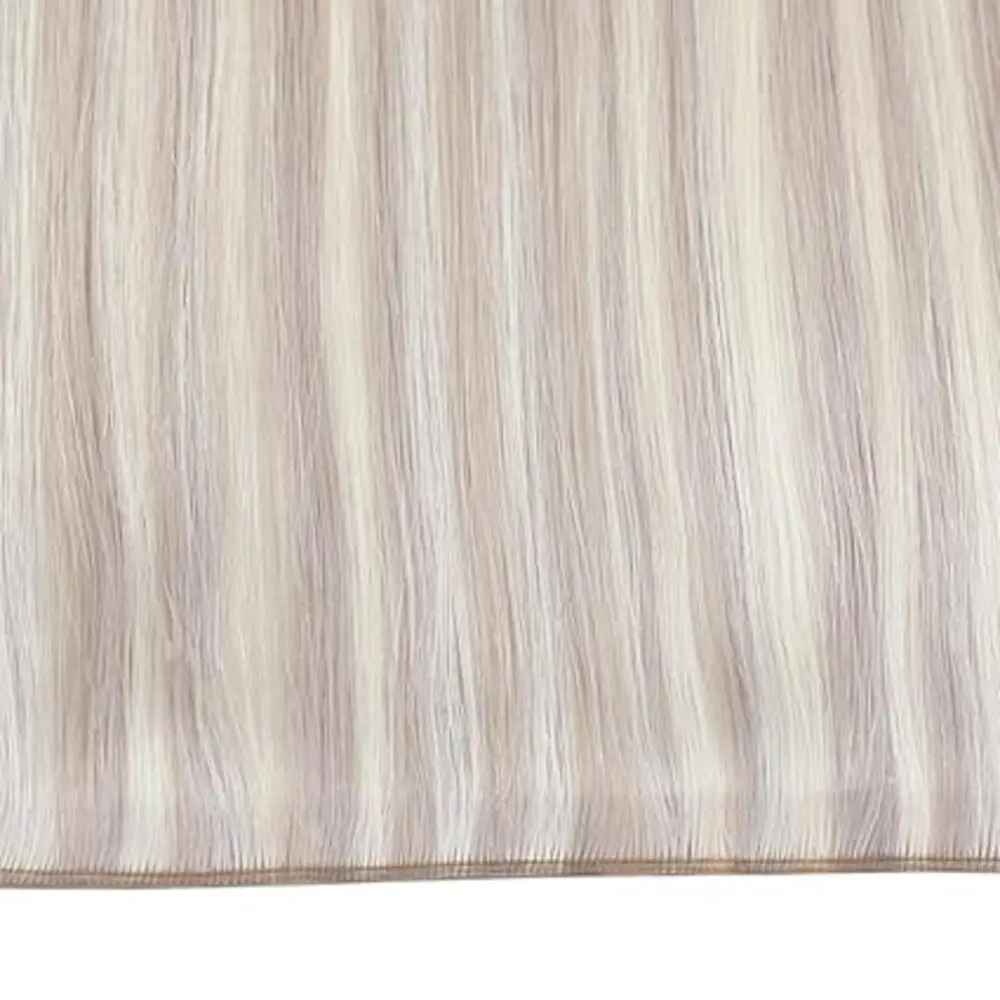 Full Shine Invisible Tape In Weft Hair Extensions Human Hair 4PCS Hand Tied Weft Double Sided Genius Tape Ins