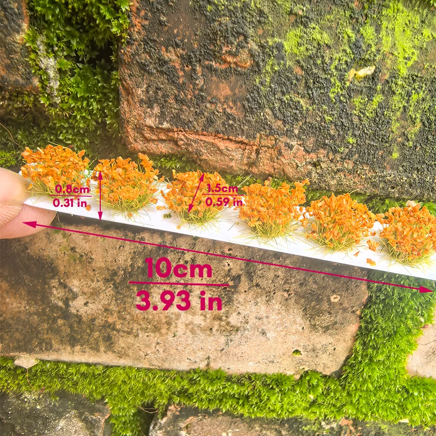 Model Miniature Cluster Flower Static Grass  plant for HO Trail Railway Dollhouse DIy Diorama Railroad  scenery flowers
