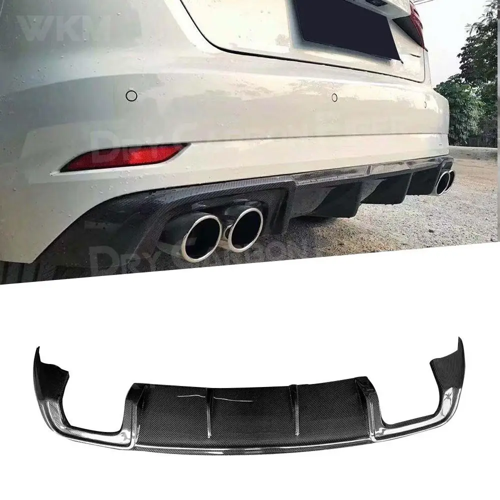 Carbon Fiber Rear Bumper Extension for Audi A3 Sline S3 Hatchback Sportback 2017 2018 2019 Car Styling