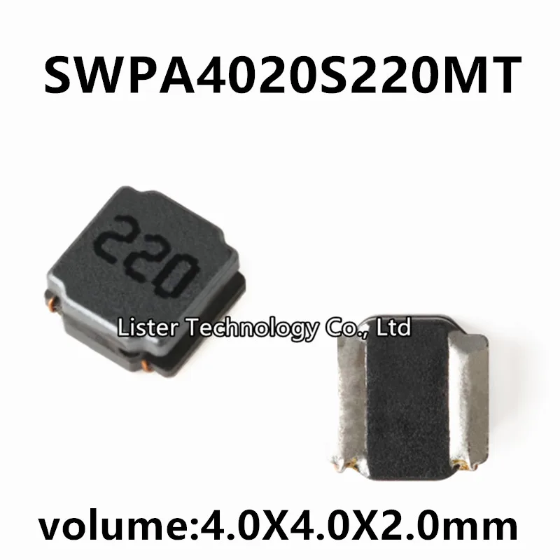 20~100PCS/Lot New SWPA4020S220MT 4020 22UH Marking:220 20% SMD Wire-wound Power Inductor SWPA4020S220 4020S220