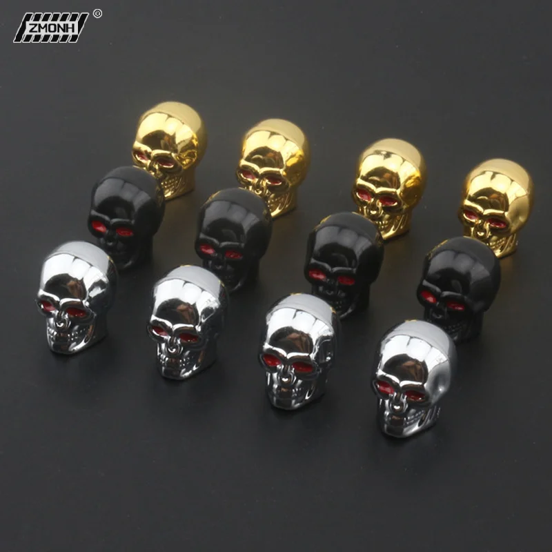 

[H]Skull Valve Caps ABS Car Wheel Plugs For Alloy Wheels Tire Valve Cap Auto Valve Cover Nipple Caps For Cars Motorcycles Bikes