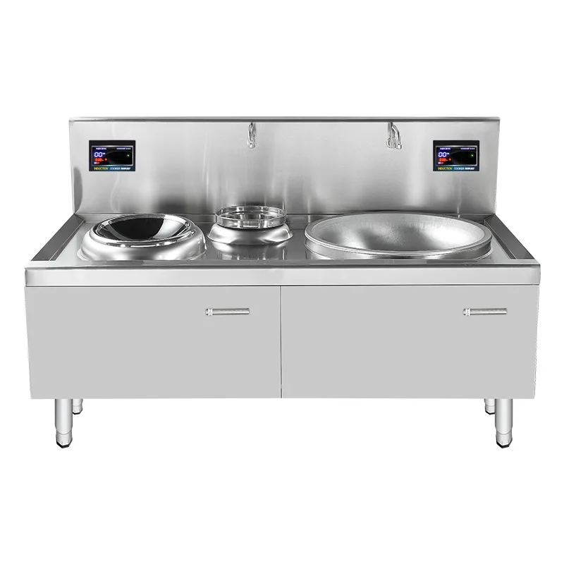 Commercial induction cooker large pot stove, canteen electromagnetic stove, high-power cooking, stove rice