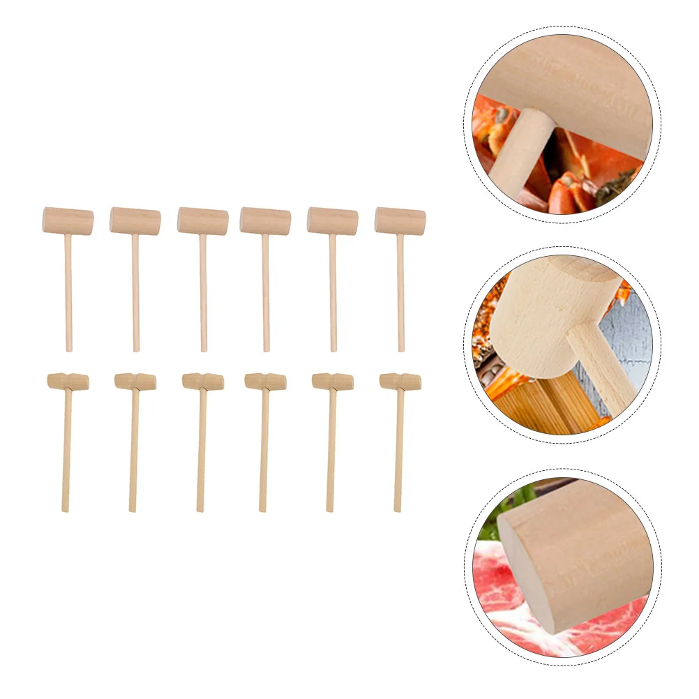 Kids Toy Mallets Solid Wood Hammer Children’s Toys Cake Hammers Educational Wooden