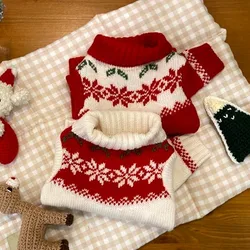 Autumn and Winter Festive Spring Two Legged Sweater Small and Medium-sized Dog Warm Sweater Christmas Cat Clothes