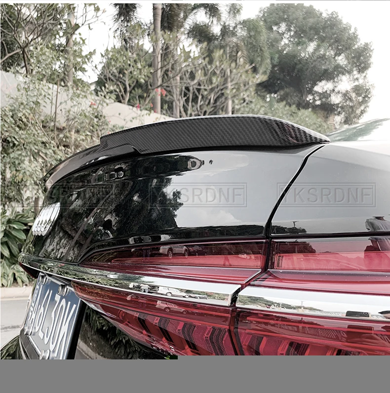 For NEW Audi A6 C8 2019 2020 2021 Spoiler High Quality ABS Car Trunk Lip Wings Tail Spoiler A6 Accessories Dedicated Decoration