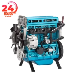 TECHING Metal Inline 364+ PCS Four-cylinder Engine Model DIY Turbocharged Mini 3D Engine Assembled Movable Model Toys