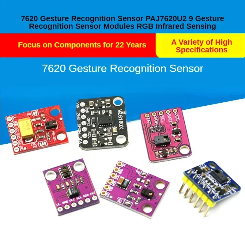 7620 Gesture Recognition Sensor PAJ7620U2 9 Gesture Recognition Sensor Modules RGB Infrared Sensing Modules