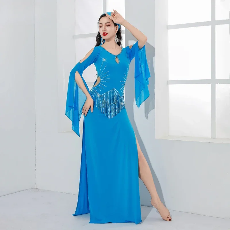 Frauen Halbarm Kostüm Robe Erwachsene Saibi Shaabi Baladi Praxis Kleidung Bauchtanz Tragen Outfit Bauchtanz Kostüm Anzug