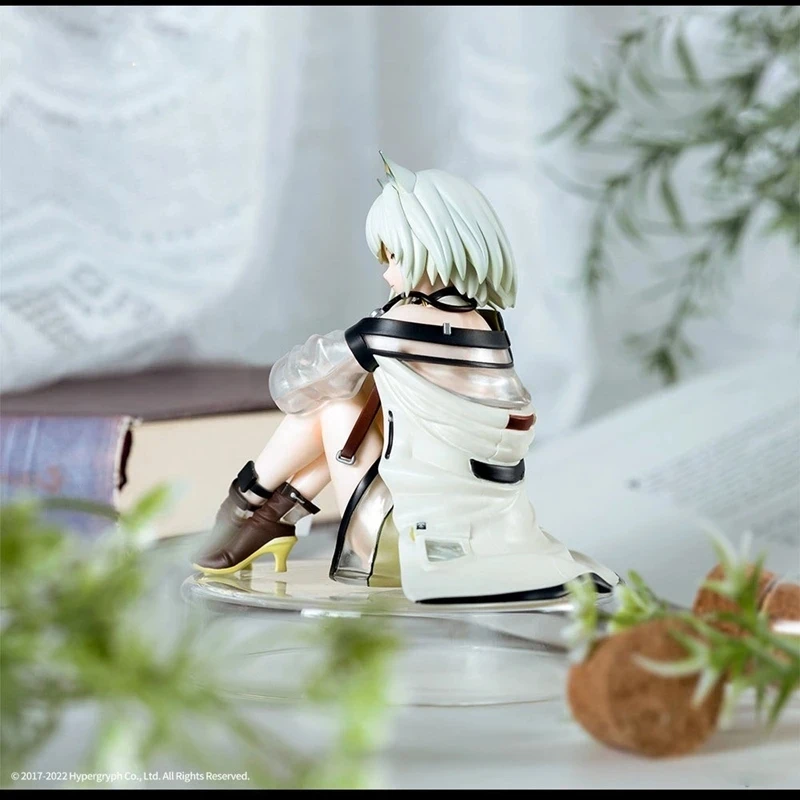 อะนิเมะ Arknights Kal'tsit หูแมวน่ารักนั่งสาว PVC บะหมี่กึ่งสําเร็จรูปกดเกมอะนิเมะคอลเลกชัน 10 ซม