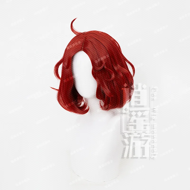 Weeping Clown Joker Cosplay Wig Game Identity V 45CM Dark Red Heat Resistant Synthetic Hair Halloween Party Anime Cosplay Wigs