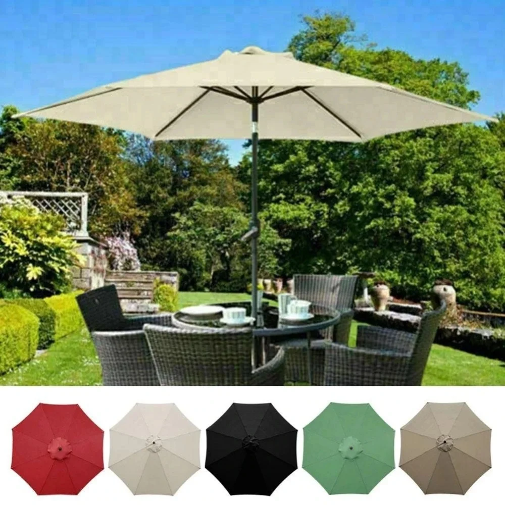 

6Ribs 8Ribs Sunshade Cloth Outdoor Patio Umbrella Surface Replacement Cloth Canopy Cover Waterproof Sunshade Cloth for Garden