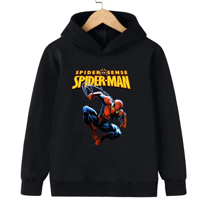 

Осенне-зимний модный детский свитер с капюшоном Marvel Spider-Man для мальчиков и девочек, теплый свитер для отдыха на открытом воздухе