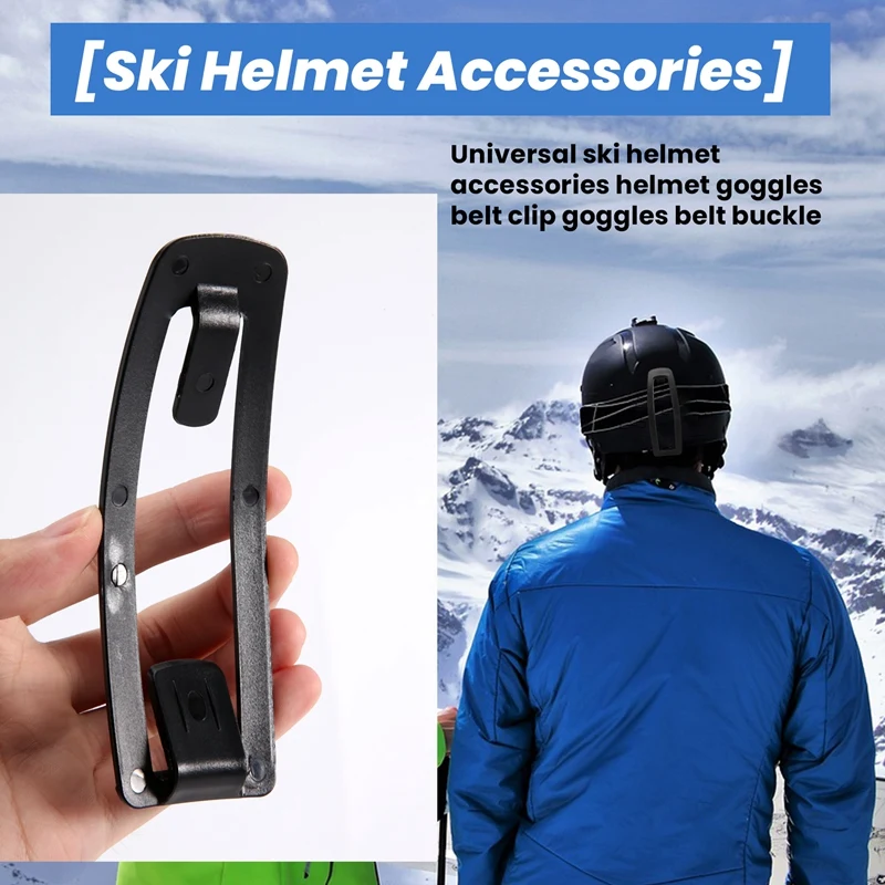 Accesorios universales para casco de esquí, gafas con Clip para cinturón, hebilla para cinturón