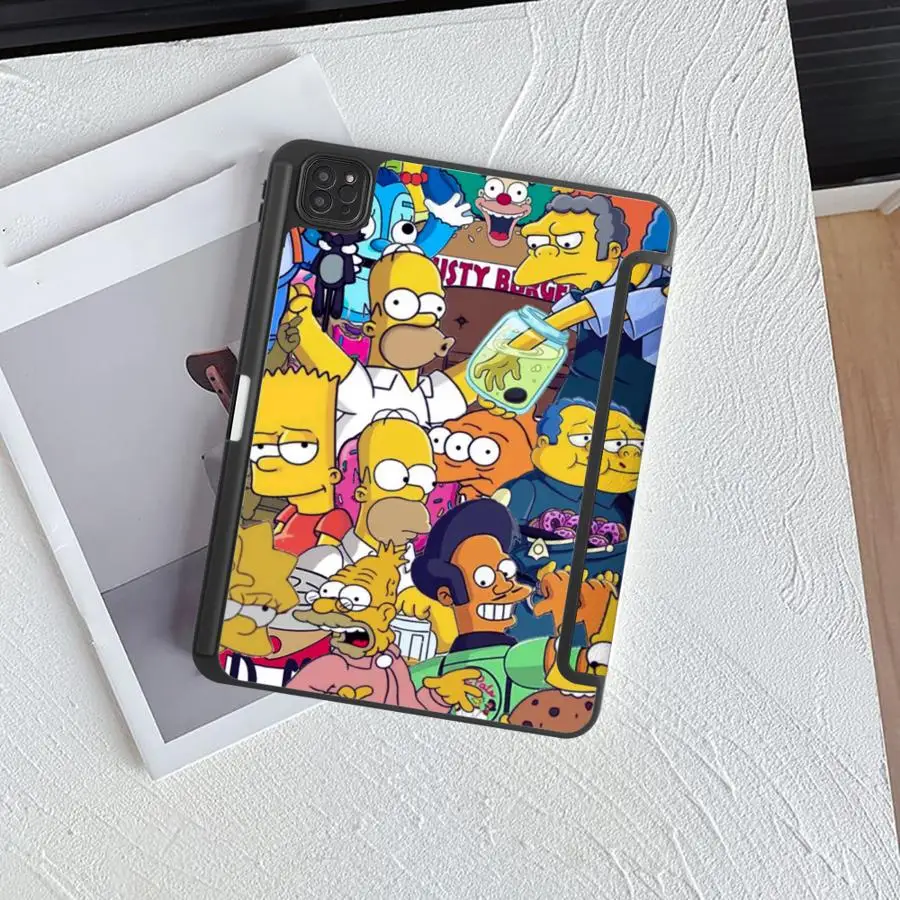 

Cartoon Simpsons Cute Holder Cover Tablet Case For iPad Air 4 5 M3 M2 1 2 M4 11inch Pro 2025 Mini 6 7 Pro 11th 10th 9th 8th 7th