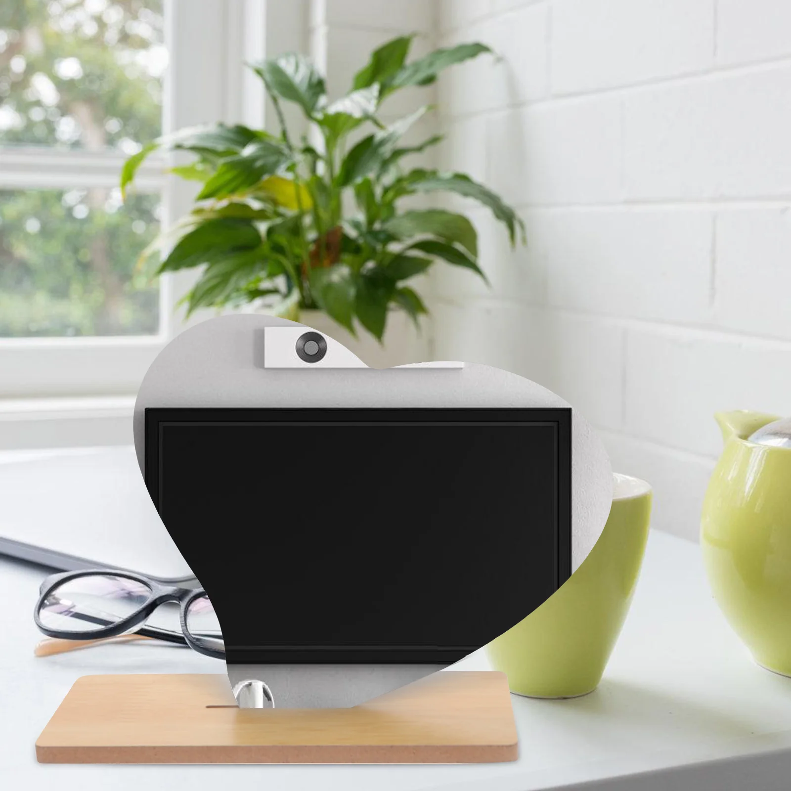 1Set Hart Esthetische Spiegel Onregelmatige Acryl Make-up Kaptafel Decoratieve Lichtgewicht Draagbare Clear View Acryl Spiegel