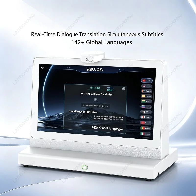 Smart Dual-Screen Translator, Multi-Language Real-Time Conversation Translation for Business, Hotel & Airport