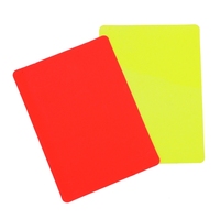 Football Redness Yellow Card Set Sports Football Referee Redness Yellow Card Set