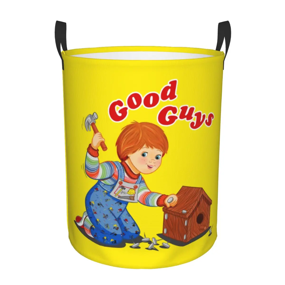 

Good Guys Carpenter Laundry Basket Collapsible Cartoon Child's Play Chucky Doll Clothes Toy Hamper Storage Bin for Kids Nursery