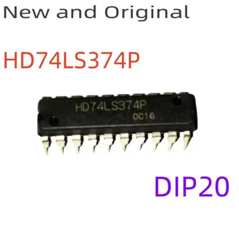 

New and Original HD74LS374P DIP20 Octal D-type Edge-triggered Flip-Flops (with three-state outputs)