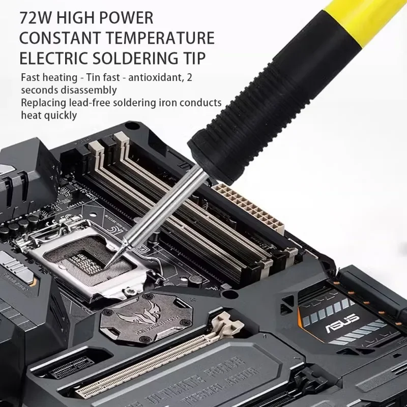 Estação de ferro de solda elétrica de alta potência, temperatura constante, 2.4 Polegada tela LCD, reparo do telefone móvel, ferramentas de soldagem