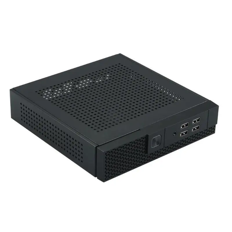 

652F TX07 Mini ITX Корпус для ПК Tower HTPC Маленький корпус Корпус для игрового компьютера Серверный корпус с 4 USB-портами для